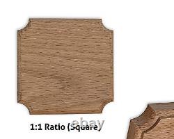 11 ratio blank wooden plaque (unfinished) Oak, Flush Mounted