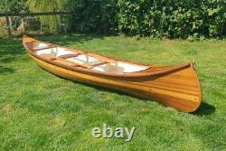 17ft Arkensaw Traveller wooden canoe, handmade by boatbuilder