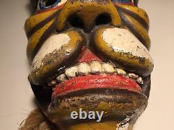 1960s, Ethnographic, Danced, Ecuadorian (Ecuador) Wooden Lion Mask withPatina