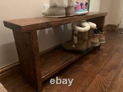 1 Solid Wooden Shoe Storage Bench Shoe Rack Chunky Solid Wood Hand Made