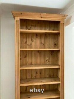 2 hand-made solid pine antique waxed wooden bookcases pre loved