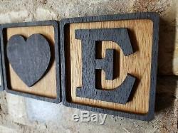 3D Tiles Scrabble Wooden Letter Wall Art Plywood Finished Oil Decor Teen's 14cm