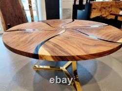 42 Epoxy Wooden Center Dining Handmade Table Top Handmade