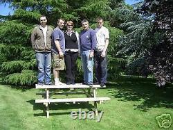 4ft Picnic Bench Heavy Duty Wooden Garden Table