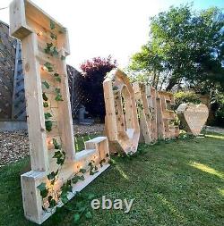 4ft Wooden Rustic LOVE letters for Hire