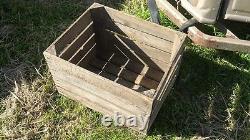 6 amazing solid vintage wooden apple crates boxes