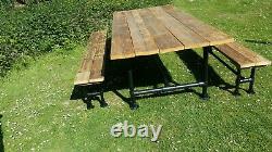 7ft garden dining room table reclaimed wood Kitchen furniture handmade unique