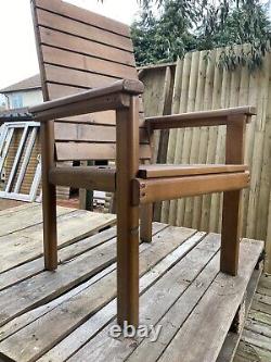 8 Wooden chairs, Garden furniture, Hand made
