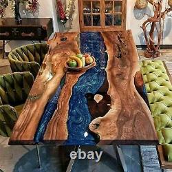 96 x 48 Epoxy Resin Center / Dining Table Top Wooden Work