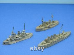 ANTIQUE WWI HAND MADE WOODEN DREADNOUGHT BATTLESHIPS x8 NICELY DETAILED C1915