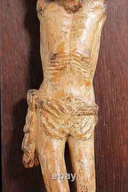 Antique 18th century, ca. 1740, wooden statue Corpus Christi, Jesus, 25cm/10inch