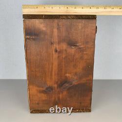 Antique Vintage Primitive Folk Art Wooden Ten Drawer Cheese Box Cabinet Handmade