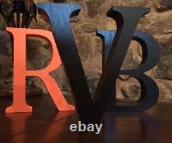 Any 30 Black Wooden Letters A-Z or & Signs (ampersands), 13cm Large Letters