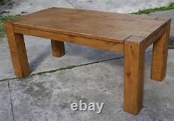 Any size made SOLID WOODEN DINING KITCHEN TABLE RUSTIC PLANK Indigo Furniture