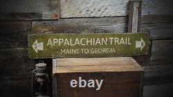 Appalachian Trail Maine to Georgia Sign Rustic Hand Made Wooden