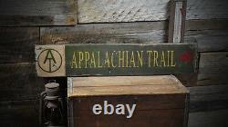 Appalachian Trail Wood Sign Rustic Hand Made Vintage Wooden Sign