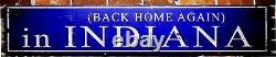 Back Home Again In Indiana Wood Sign Rustic Hand Made Vintage Wooden Sign