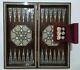 Backgammon Chess Egyptian Handmade Wooden Mother of Pearl 16&Backgammon Pieces