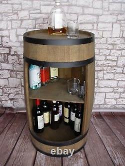 Barrel Bar, barrel 81 cm, Wine cabinet, Wooden Barrel, Drinks Cabinet handmade