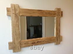 Beautiful quality handmade rustic wooden mirror made from solid pine