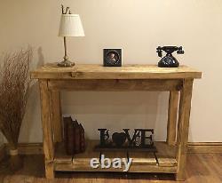 Bespoke Handmade Rustic Farmhouse Chunky Wooden Bookcase Wax Finished