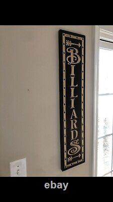 Billiard Room Home Decor Man Cave Sign Pool Hall Gift 8 9 Ball Room ARROW RIGHT