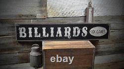 Billiards Pool 10 Cents Sign Rustic Hand Made Vintage Wooden Sign