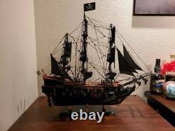 Black Pearl Caribbean Pirate Tall Ship Wooden Model 24 Fully Assembled New