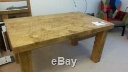 Brand New Solid Wood Rustic Chunky Wooden Plank Dining Table Made To Measure