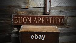 Buon Appetito Wood Sign Rustic Hand Made Vintage Wooden