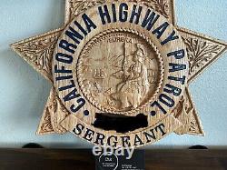 California HIghway Patrol oak badge Plaque 15x15