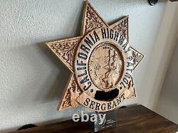 California HIghway Patrol oak badge Plaque 15x15
