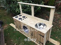 Child's wooden mud kitchen washing machine garden playroom handmade playground