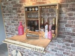 Christmas Bar. Wooden Hot tub Wall Hung Bar. Ideal For Beer, Wine and Gin