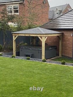 Chunky 3m Wooden Gazebo Pergola Hand Made Not Kit Includes Assembly Nationwide