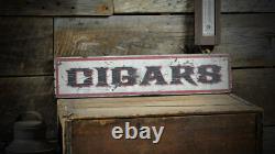 Classic Cigars Wood Sign Rustic Hand Made Vintage Wooden Sign