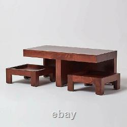 Coffee Table Wooden Dark Mango Wood Excellent Condition