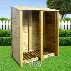 Cottesmore 6ft Outdoor Wooden Log Store Clearance Stock UK Hand Made