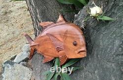 Crevalle Jack Fish Tropical Nautical Wooden Wall Plaque Carving Tiki Bar 32