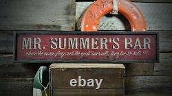 Custom Bar / Pub with Slogan Sign Rustic Hand Made Vintage Wooden