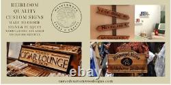 Custom Bar Sign / Personalized Carved Wooden Man Cave Basement Home Bar Sign