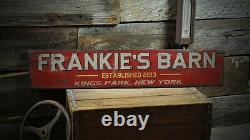Custom Barn City State Sign Rustic Hand Made Vintage Wooden Sign