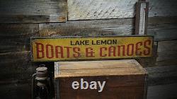 Custom Boat & Canoes Lake House Sign Rustic Hand Made Wooden Sign