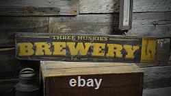 Custom Brewery Arrow Down Sign Rustic Hand Made Vintage Wooden Sign