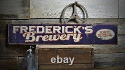 Custom Brewery Established Date Sign -Rustic Hand Made Vintage Wooden