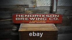Custom Brewing Company City / State Sign Rustic Hand Made Wooden