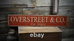 Custom Business Est. Date Sign Rustic Hand Made Vintage Wooden