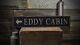 Custom Cabin Directional Arrow Sign Rustic Hand Made Vintage Wooden