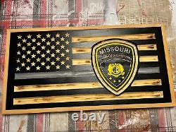 Custom Carved Wooden U. S. Flag fully customized with your insignia, or anything