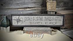 Custom Changes In Latitude Sign Rustic Hand Made Vintage Wooden